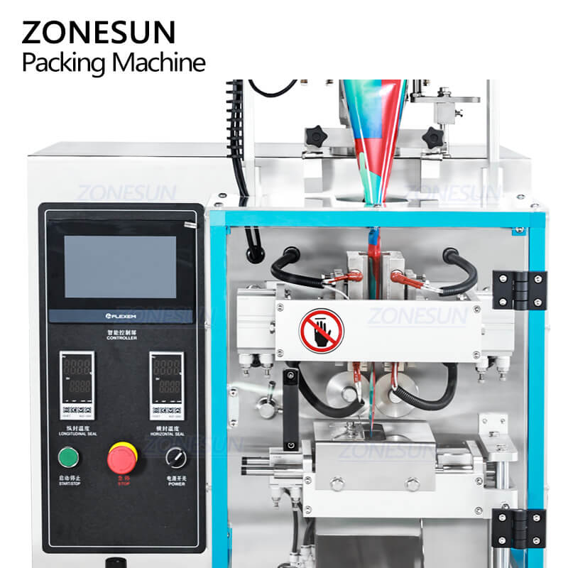 ZONESUN ZS-FS240KQ Automatic VFFS Packer Granule Drink Sachet Weighing Filling Sealing Packing Machine