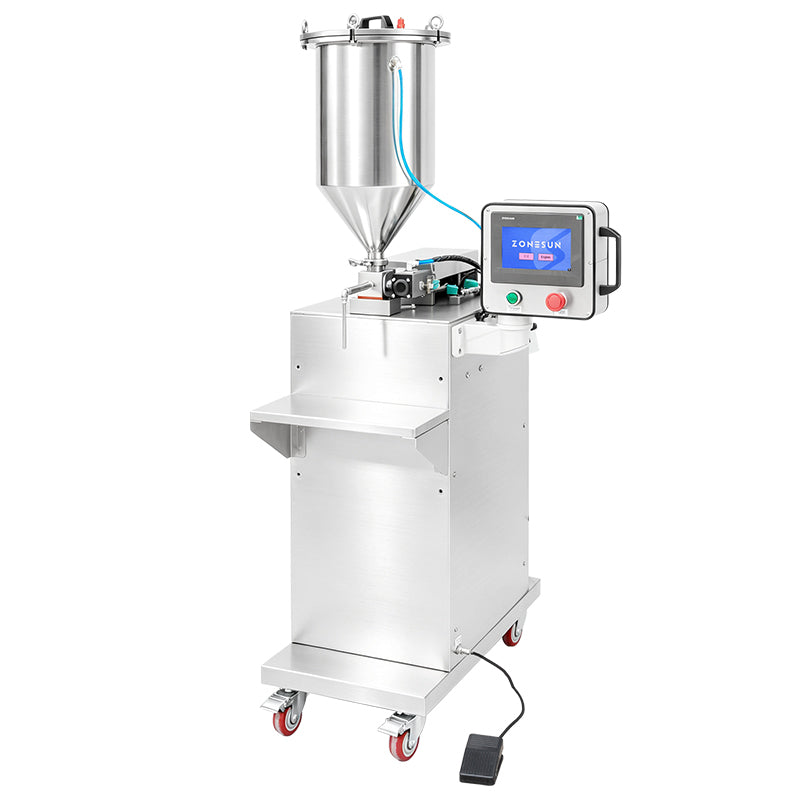 ZONESUN ZS-GTPP1M Pressurized Hopper Lipstick Paste Filler with Optional Heating and Mixing