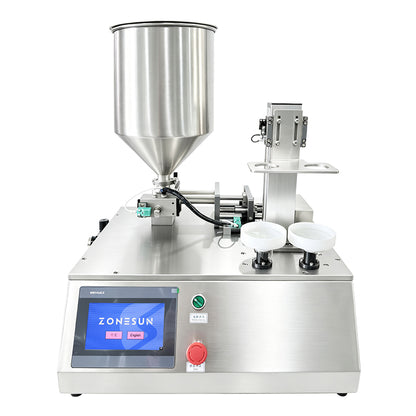 ZONESUN ZS-PGF5 Automatic Dual-Head Cosmetic Cream Filling Machine for Layered Patterns