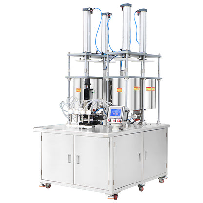 ZONESUN ZS-RSV4L Semi-Automatic Multi-Color Swirl Cosmetic Cream Filling Machine