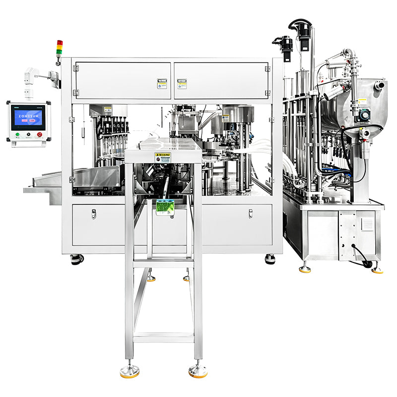 ZONESUN ZS-SPFC7 12-Head Rotary Spout Pouch Filling and Capping Machine