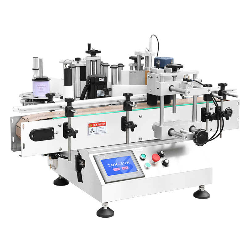 ZONESUN ZS-TB500 Double Side Round Bottle Positioning and Labeling Machine With Date Coder