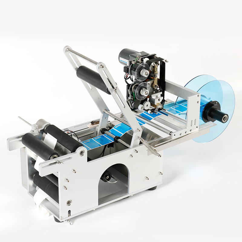 ZONESUN ZS-TB50D/T Semi Automatic Round Bottle Labeling Machine For Normal Transparent Label