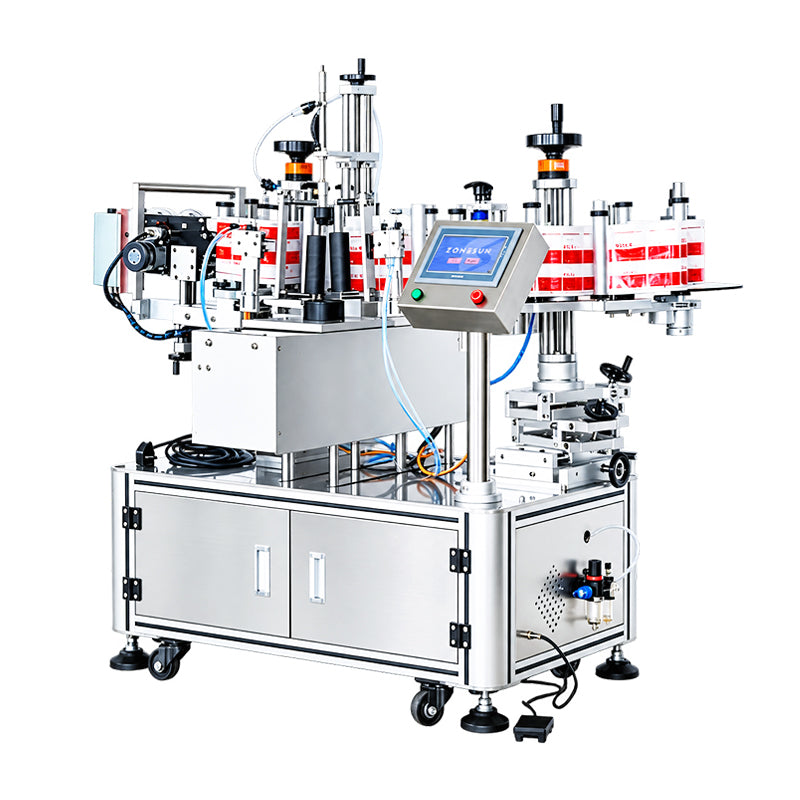 ZONESUN ZS-TB806 Semi Automatic Double-side Square Bottle Labeling Machine With Date Coder