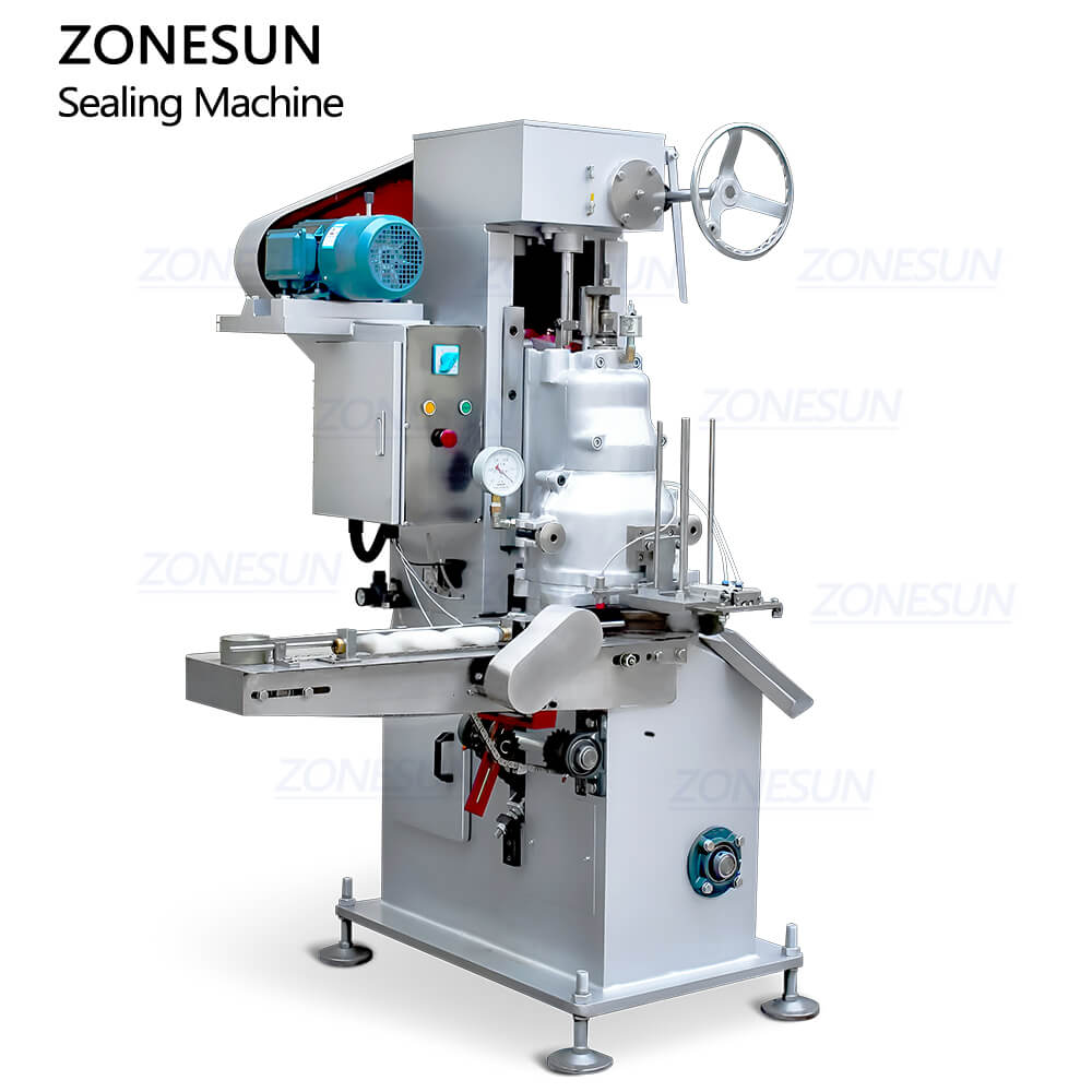 ZONESUN ZS-VFK01 Automatic Vacuum Seaming Machine for Seafood & Canned Meat (Round Tinplate Cans)