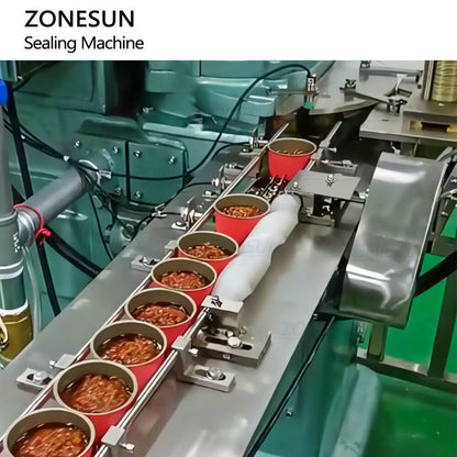 ZONESUN ZS-VFK01 Automatic Vacuum Seaming Machine for Seafood & Canned Meat (Round Tinplate Cans)