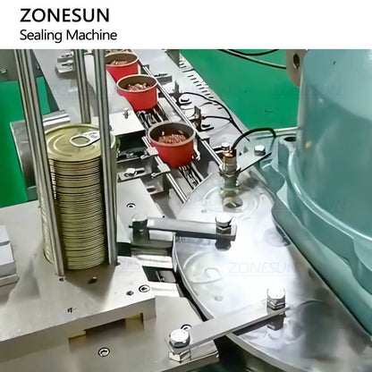ZONESUN ZS-VFK01 Automatic Vacuum Seaming Machine for Seafood & Canned Meat (Round Tinplate Cans)