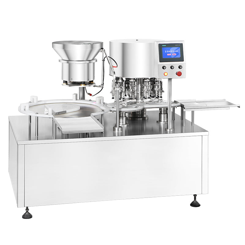 ZONESUN ZS-YG100 Automatic Rotary Glass Vial Bottle Filling Crimping Machine
