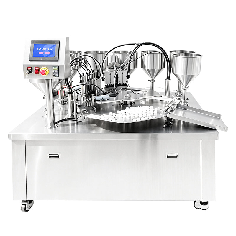 ZONESUN ZS-YL11 Rotary 1.5-10ml Paint Liquid Filling and Sealing Machine for Paint & Coating Industry