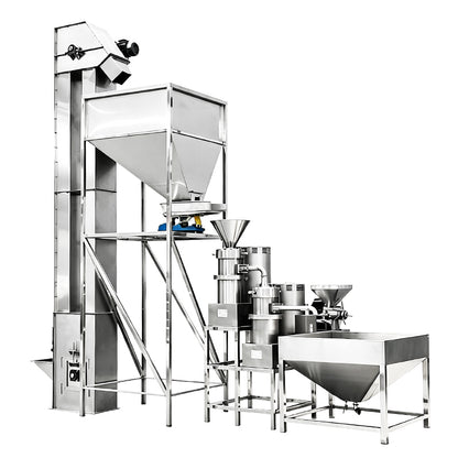 ZONESUN ZS-YM80 Industrial Colloid Mill for Nut Butter, Cocoa and Sauce Grinding with Automatic Feeding and Fine Paste Processing