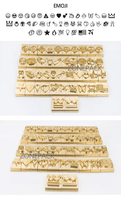 ZONESUN A8mm Copper Brass Stamping Molds for Letters, Numbers & Symbols