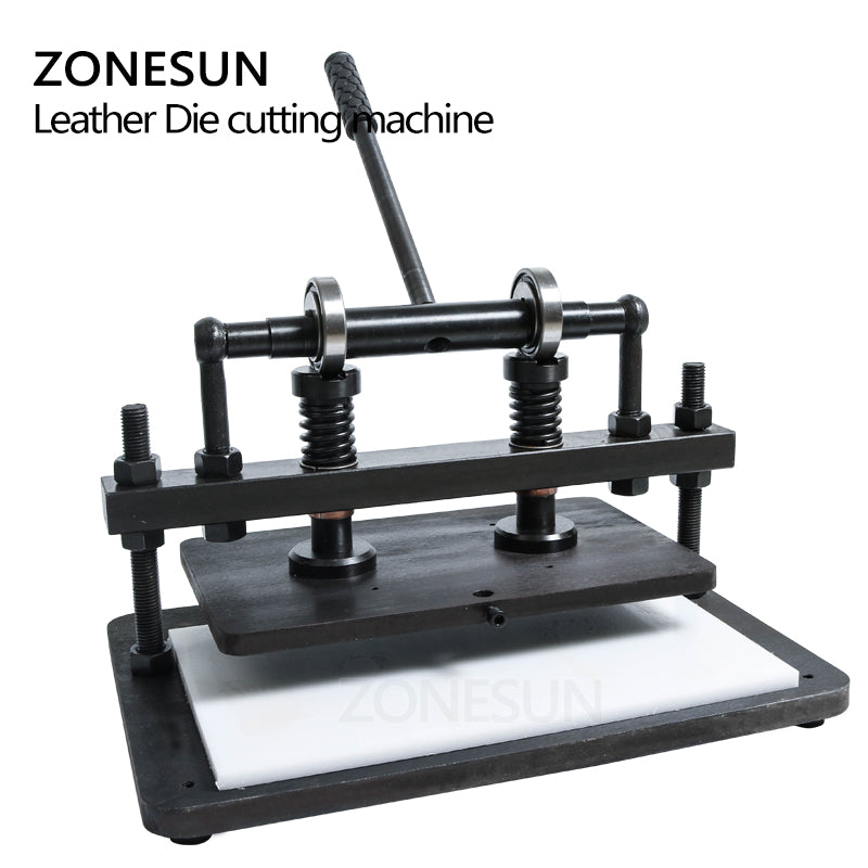 ZONESUN 36×22cm Manual Leather Die Cutting Machine for Handbag Templates
