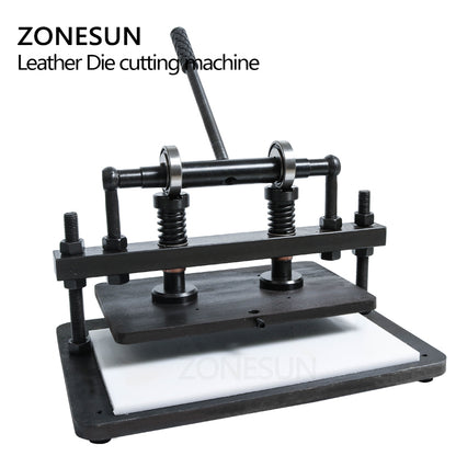 ZONESUN 36×22cm Manual Leather Die Cutting Machine for Handbag Templates
