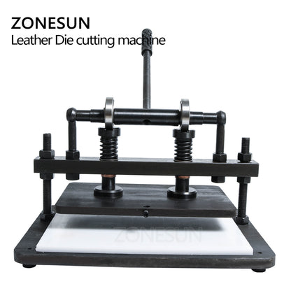 ZONESUN 36×22cm Manual Leather Die Cutting Machine for Handbag Templates