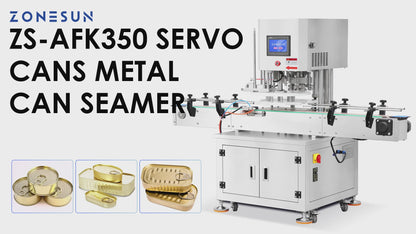 ZONESUN ZS-AFK350 Automatic Servo Metal Can Seamer for Square, Oval & Round Cans