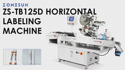 ZONESUN ZS-TB125D High-Speed Horizontal Labeling Machine for Small Bottles & Vials