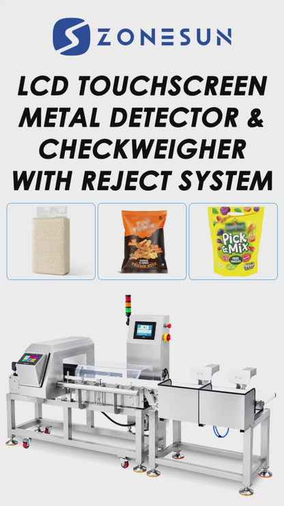 ZONESUN ZS-MD910K Automatic Checkweigher & Metal Detector with Reject System