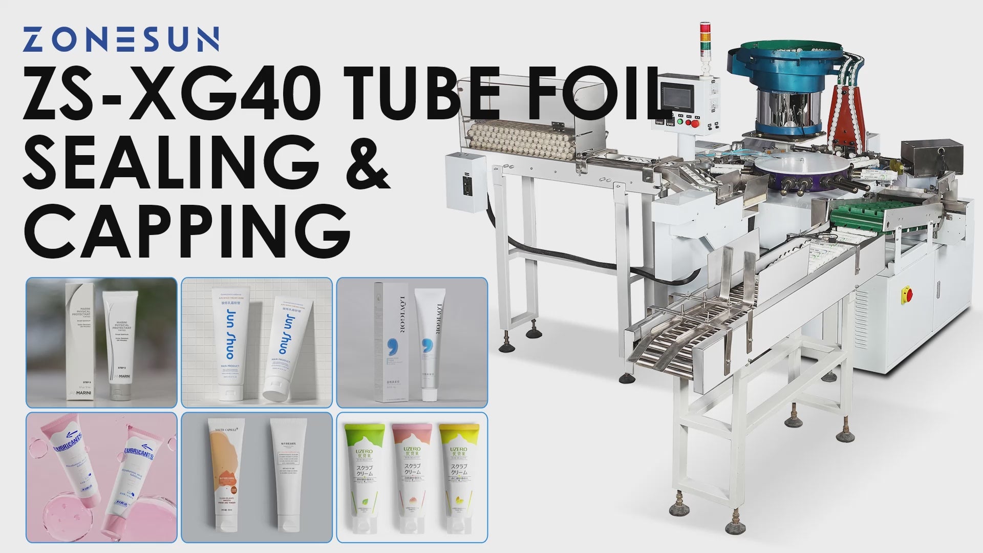 Plastic tube capping machine