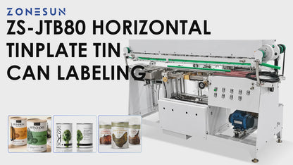 ZONESUN ZS-JTB80 High-Speed Automatic Tin Can Wrap-Around Labeling Machine