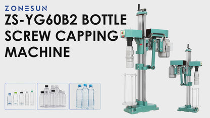 ZONESUN ZS-YG60B2 Semi-Automatic 28mm Screw Cap Bottle Capping Machine