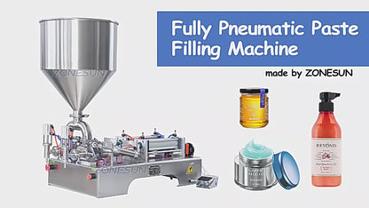 ZONESUN ZS-GT2P 2-Nozzle Fully Pneumatic Paste & Sauce Filling Machine | 10–5000ml | 10–40 BPM