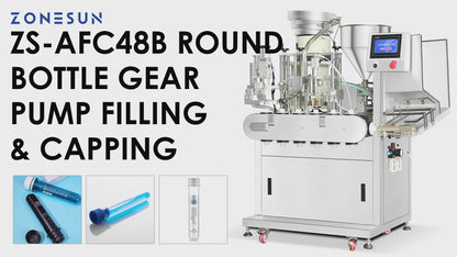 ZONESUN ZS-AFC48B Automatic Gear Pump Filling & Capping Machine for Round Tubes