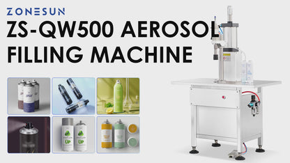ZONESUN ZS-QW500 Semi-Automatic Aerosol Filling Machine BOV Hydration Cosmetic Aerosol Cans