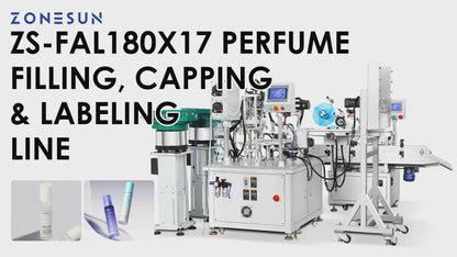 ZONESUN ZS-FAL180X17 Automatic Perfume Filling Capping Labeling Line