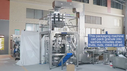 ZONESUN ZS-GW14 Fully Automatic 14 Heads Herb Seasoning Dried Fruit Nuts Granule Pet Food Grain VFFS Machine