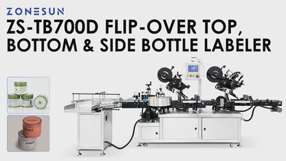 ZONESUN ZS-TB700D Automatic Top Bottom & Side Bottle Labeling Machine