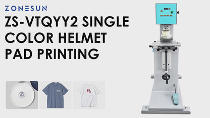 ZONESUN ZS-VTQYY2 Semi-Automatic Helmet Curved Surface Pad Printing Machine