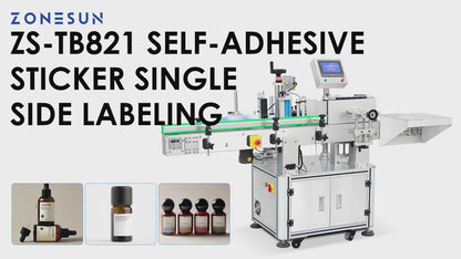 ZONESUN ZS-TB821 Automatic Round Bottle Single Side Labeling Machine