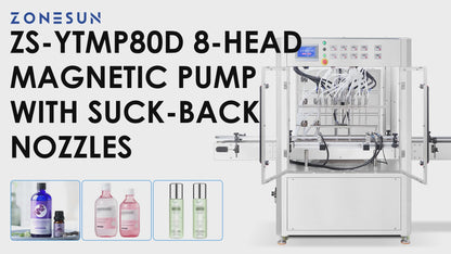 ZONESUN ZS-YTMP80D 8-Head Magnetic Pump Liquid Filling Machine