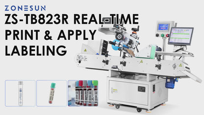 ZONESUN ZS-TB823R Automatic Vial & Small Bottle Print and Apply Labeling Machine
