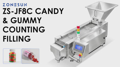 ZONESUN ZS-JF8C Semi-Automatic 8-Lane Candy Hardware Counting Filling Machine