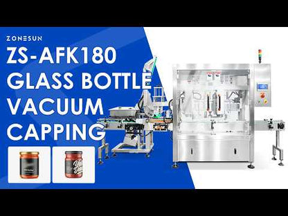 ZONESUN ZS-AFK180 Automatic Dual-Head Tracking Vacuum Capping Machine | 55–60 BPM | Glass Jars
