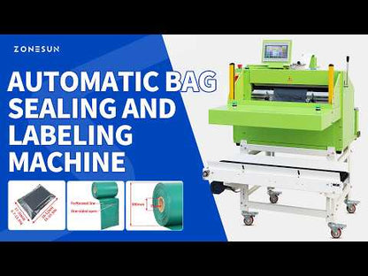 ZONESUN ZS-TB103 Automatic Plastic Pouch Bag Sealing & Labeling Machine For Courier Express