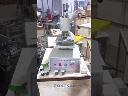 ZONESUN ZS-KCS5 Semi-Automatic Cup Sealing Machine for Plastic Cups Manual Heat Sealer for Milk Tea, Coffee & Yogurt Packaging