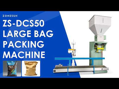 ZONESUN ZS-DCS50 Fully Automatic Large Bag Packing Machine | Weighing & Sealing System