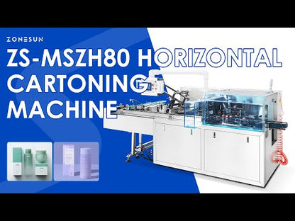 ZONESUN ZS-MSZH80 Automatic Horizontal Cartoning Machine Perfume Face Cream Paper Box Cartoner Folder