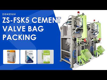 ZONESUN ZS-FSK5 Fully Automatic 15-50kg Cement Valve Bag Packing Machine Rotary Multi-Station Dry Mortar Putty Powder Bagging Machine