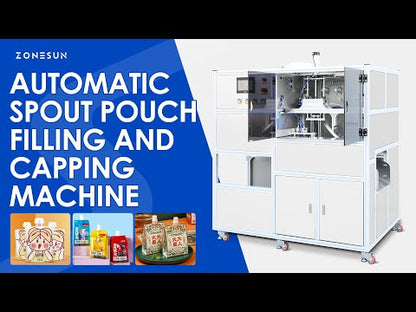 ZONESUN ZS-ASP2 Automatic Spout Pouch Piston Pump Liquid Filling Capping Machine