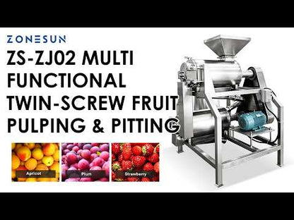 ZONESUN ZS-ZJ02 Fruit Pulper Machine Applications Tomato, Mango, Berry & Soft Fruit Processing