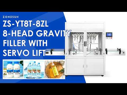 ZONESUN ZS‑YT8T‑8ZL Automatic Pneumatic 8‑Nozzle Liquid Filling Machine
