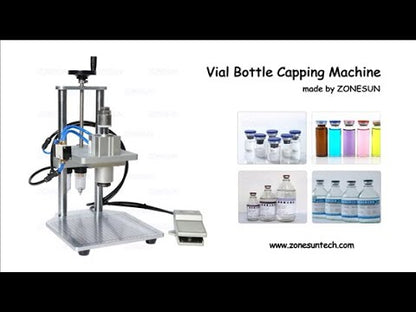 ZONESUN ZS-YG09B 13/15/20mm Pneumatic Penicillin Bottle Aluminum Plastic Vial Capping Machine