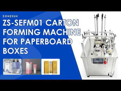 ZONESUN ZS-SEFM01 Compact Paperboard Carton Erector with Vacuum Box Opening System