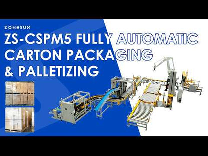 ZONESUN ZS-CSPM5 Automatic Case Packing, Erecting & Robotic Palletizing Line