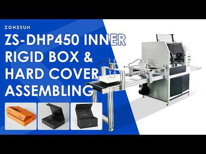 ZONESUN ZS-DHP450 Semi-Automatic Rigid Box Forming & Gluing Machine | Gift Box, Jewelry & Electronics Packaging
