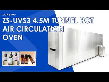 ZONESUN ZS-UVS3 Automatic Glass Vial Hot Air Circulation Drying Tunnel