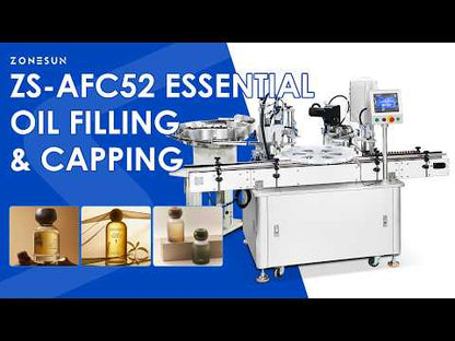 ZONESUN ZS-AFC52 Automatic Essential Oil Filling & Capping Monoblock Machine | Peristaltic Pump